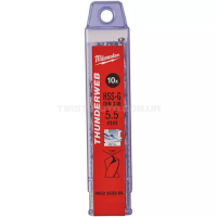 Свердло по металу THUNDERWEB HSS-G DIN338, Ø5,5x93х57мм, (10шт) MILWAUKEE 4932352389 Свердло по металу THUNDERWEB HSS-G DIN338, Ø5,5x93х57мм, (10шт) MILWAUKEE 4932352389