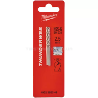 Свердло по металлу THUNDERWEB HSS-G DIN 338 Ø2,5x57x30 мм (2 шт) MILWAUKEE 4932352348