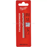 Сверло по металлу THUNDERWEB HSS-G DIN338, Ø4,5x80х47мм MILWAUKEE 4932352354 Сверло по металлу THUNDERWEB HSS-G DIN338, Ø4,5x80х47мм MILWAUKEE 4932352354