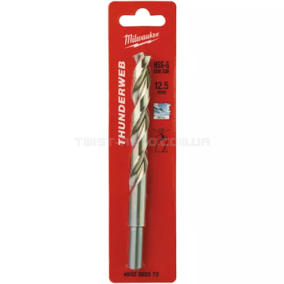Свердло по металу THUNDERWEB HSS-G DIN338, Ø12,5x151x101 мм (5 шт), MILWAUKEE 4932352372