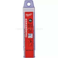 Свердло по металлу THUNDERWEB HSS-G DIN 338, Ø4,2x75x43 мм (10 шт) MILWAUKEE 4932352385 Свердло по металлу THUNDERWEB HSS-G DIN 338, Ø4,2x75x43 мм (10 шт) MILWAUKEE 4932352385