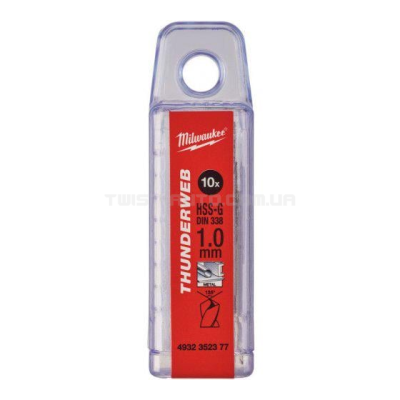 Свердло по металу THUNDERWEB HSS-G DIN 338, Ø1,0x34x12 мм, (10 шт) MILWAUKEE 4932352377