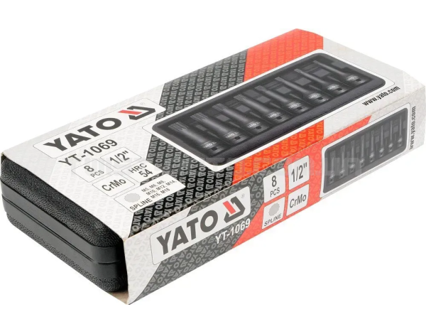 Набір ударних торцевих насадок Spline YATO YT-1069 Набір ударних торцевих насадок Spline YATO YT-1069