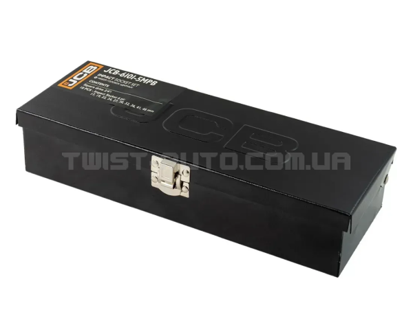 Набір ударних головок в металевому кейсі 3/4" (6-гранних) – 10 шт. JCB Tools JCB-6101-5MPB Набір ударних головок в металевому кейсі 3/4" (6-гранних) – 10 шт. JCB Tools JCB-6101-5MPB