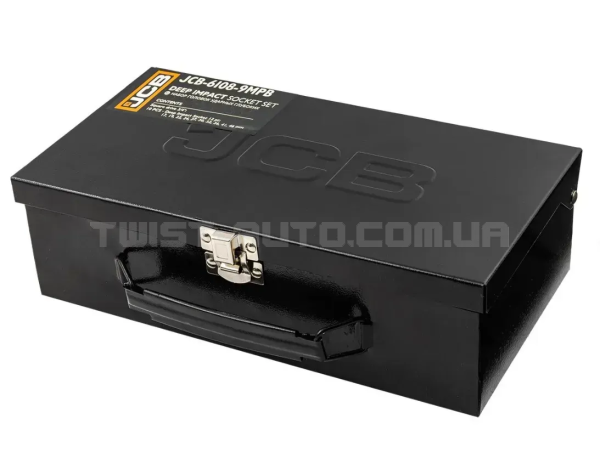 Набір ударних головок в металевому кейсі 12-гранних 3/4" – 10 шт. | JCB Tools JCB-6108-9MPB Набір ударних головок в металевому кейсі 12-гранних 3/4" – 10 шт. | JCB Tools JCB-6108-9MPB