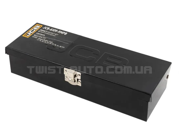 Набір ударних головок в металевому кейсі 12-гранних 3/4" – 10 шт. JCB Tools JCB-6109-9MPB Набір ударних головок в металевому кейсі 12-гранних 3/4" – 10 шт. JCB Tools JCB-6109-9MPB