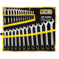 Набір рожково-накидних ключів в чохлі 25 од. (6-36 мм) JCB Tools JCB-5261P36 Набір рожково-накидних ключів в чохлі 25 од. (6-36 мм) JCB Tools JCB-5261P36