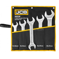 Набор рожковых ключей в чехле 5 ед. (32-55 мм) JCB Tools JCB-5052P Набор рожковых ключей в чехле 5 ед. (32-55 мм) JCB Tools JCB-5052P