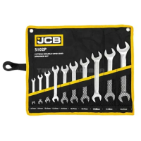 Набір рожкових ключів в чохлі 10 од. (6-27 мм) JCB Tools JCB-5102P Набір рожкових ключів в чохлі 10 од. (6-27 мм) JCB Tools JCB-5102P