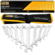 Набір рожкових ключів в чохлі 10 од. (6-27 мм) JCB Tools JCB-5102P Набір рожкових ключів в чохлі 10 од. (6-27 мм) JCB Tools JCB-5102P