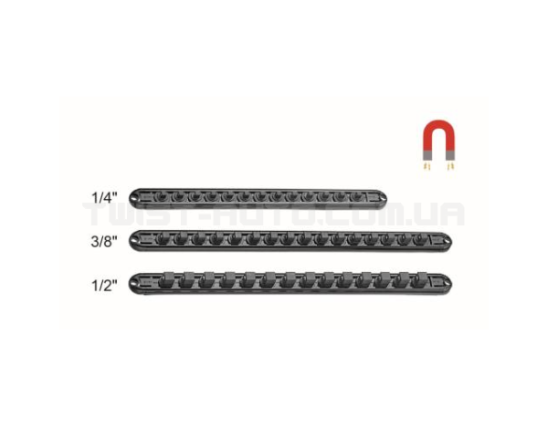 DIN-рейка 1/2" магнітна на 14 зажимів, L=380 мм FORCE 819414M DIN-рейка 1/2" магнітна на 14 зажимів, L=380 мм FORCE 819414M