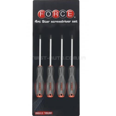 Набір викруток Torx 4 шт. (T6-T9) FORCE 2044 Набір викруток Torx 4 шт. (T6-T9) FORCE 2044