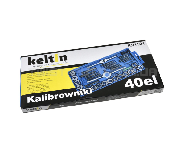 Набор метчиков и плашек М3-М12 40 шт. Keltin K01501 Набор метчиков и плашек М3-М12 40 шт. Keltin K01501