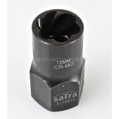 Головка ударна Cr-Mo для зірваних гайок 6-гранна 1/2" 12 мм SATRA S-TSX12