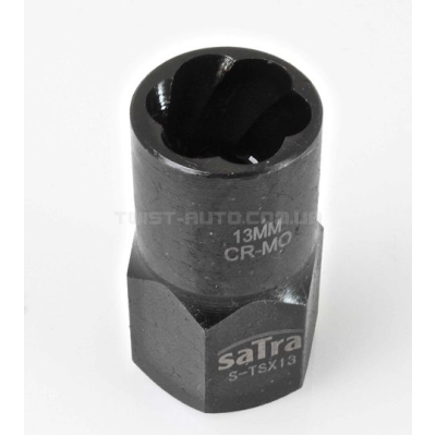Головка ударна Cr-Mo для зірваних гайок 6-гранна 1/2" 13 мм SATRA S-TSX13
