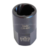 Головка ударна Cr-Mo для зірваних гайок 6-гранна 1/2" 16 мм SATRA S-TSX16 Головка ударна Cr-Mo для зірваних гайок 6-гранна 1/2" 16 мм SATRA S-TSX16