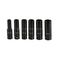 Набір довгих ударних головок 1/2" 10-21 мм 6 шт. Geko G10500 Набір довгих ударних головок 1/2" 10-21 мм 6 шт. Geko G10500