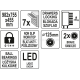 Шафа-тележка для інструментів з 7 шухлядами і цифровим замком YATO YT-09004 Шафа-тележка для інструментів з 7 шухлядами і цифровим замком YATO YT-09004