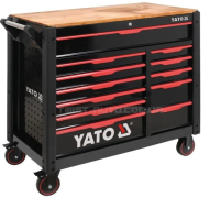 Шафа-тележка для інструментів на 4 колеса з 12 шухлядами YATO YT-09005 Шафа-тележка для інструментів на 4 колеса з 12 шухлядами YATO YT-09005