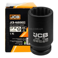 Головка торцевая ударная глубокая 3/4 32 мм 12 гранная JCB Tools JCB 46810032