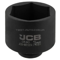 Головка торцева ударна глибока 3/4 74 мм 6 гранна JCB Tools JCB 46510074 Головка торцева ударна глибока 3/4 74 мм 6 гранна JCB Tools JCB 46510074