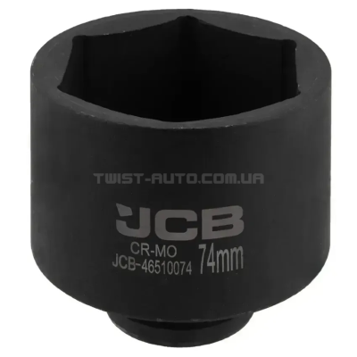 Головка торцева ударна глибока 3/4 74 мм 6 гранна JCB Tools JCB 46510074 Головка торцева ударна глибока 3/4 74 мм 6 гранна JCB Tools JCB 46510074