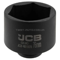 Головка торцева ударна глибока 3/4 76 мм 6 гранна JCB Tools JCB 46510076 Головка торцева ударна глибока 3/4 76 мм 6 гранна JCB Tools JCB 46510076