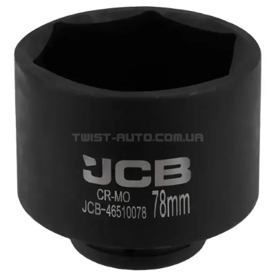 Головка торцева ударна глибока 3/4 78 мм 6 гранна JCB Tools JCB 46510078 Головка торцева ударна глибока 3/4 78 мм 6 гранна JCB Tools JCB 46510078