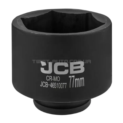 Головка торцева ударна глибока 3/4 77 мм 6 гранна JCB Tools JCB 46510077 Головка торцева ударна глибока 3/4 77 мм 6 гранна JCB Tools JCB 46510077