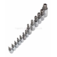 Набір біт TORX з отвором T8–T70, запресованих у головки 1/4", 3/8", 1/2", SATRA S-A13WT Набір біт TORX з отвором T8–T70, запресованих у головки 1/4", 3/8", 1/2", SATRA S-A13WT