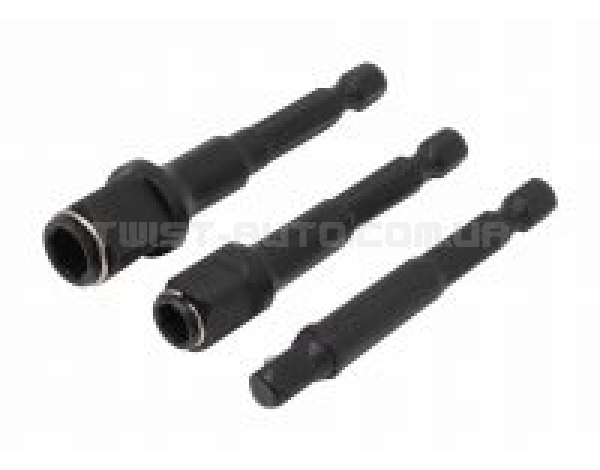 Набір тримачів під шуруповерт для головок 1/4", 3/8", 1/2" та біт 1/4",5/16" з магнітним фіксатором SATRA S-3SD21 Набір тримачів під шуруповерт для головок 1/4", 3/8", 1/2" та біт 1/4",5/16" з магнітним фіксатором SATRA S-3SD21
