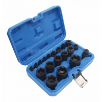 Набір ударних торцевих головок E-TORX PLUS 1/4″ + 3/8″ + 1/2″ 19 предметів SATRA S-90230 Набір ударних торцевих головок E-TORX PLUS 1/4″ + 3/8″ + 1/2″ 19 предметів SATRA S-90230