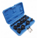 Набір ударних торцевих головок E-TORX PLUS 1/4″ + 3/8″ + 1/2″ 19 предметів SATRA S-90230