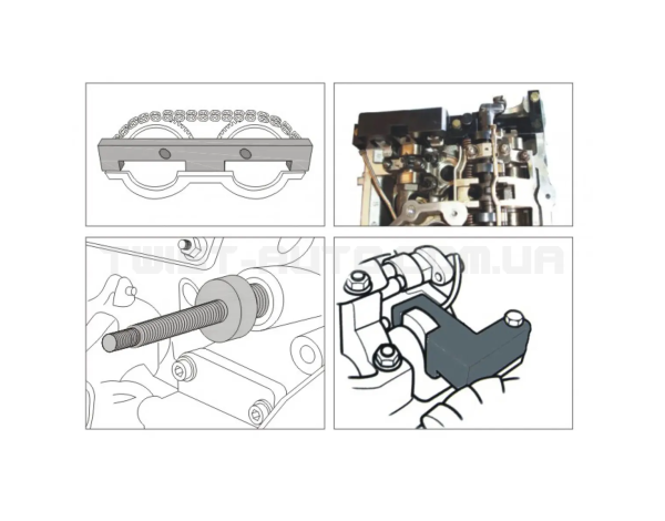 Набір фіксаторів валів ГРМ BMW 1.6 / 1.8 / 2.0 Valvetronic N42 / N46 Quatros QS10326 Набір фіксаторів валів ГРМ BMW 1.6 / 1.8 / 2.0 Valvetronic N42 / N46 Quatros QS10326