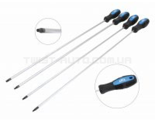 Набор отверток TORX 4 ед. Extra длинный L=449 мм SATRA S-4SST(S-90286)