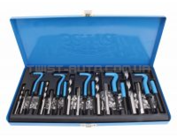 Комплект для ремонта резьбы M5/M6/M8/M10/M12  131 шт. SATRA S-X38SET