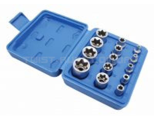 Набір головок TORX 1/4"-1/2" E4-E24 14 од. SATRA S-P14ES